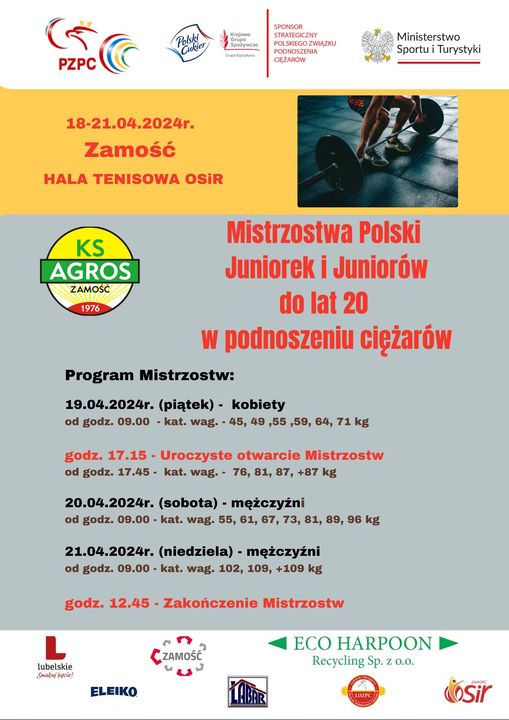 MISTRZOSTWA POLSKI JUNIOREK I JUNIORÓW DO LAT 20 W PODNOSZENIU CIĘŻARÓW.jpg